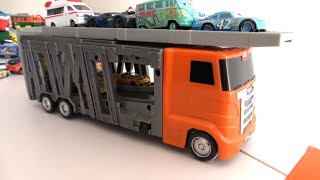 Japanese big orange truck spinning toy