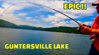 Fishing GUNTERSVILLE LAKE at its VERY BEST !! (Action Packed)