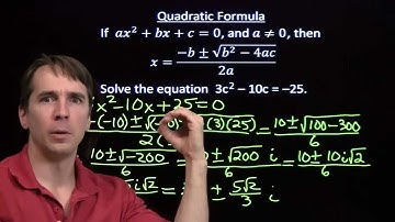Art of Problem Solving: Using the Quadratic Formula Part 3