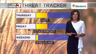 Hot Thursday but another cool down is on the way