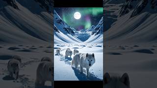 🐺❄️ The Secret Ice Cave | White Wolf Adventure 😨 #WolfPack #SnowMountain #IceCave #Wildlife #Nature