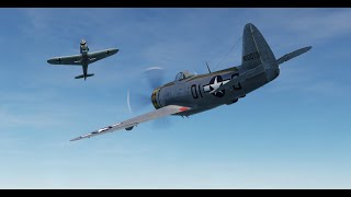 BF 109 vs P-47 Dogfight  [4K] screenshot 5