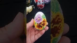 Beaded crochet egg #beads #crochet #easteregg #eastereggs