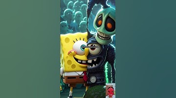 A 3D animation style character combining spongebob and batman #shorts #spongebob #venom #animate #3d