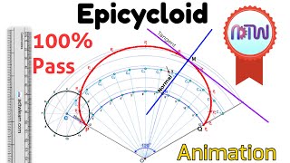 How to draw an Epicycloid in Engineering Drawing.