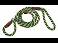 Rope and leather slip leashes at jj dog supplies