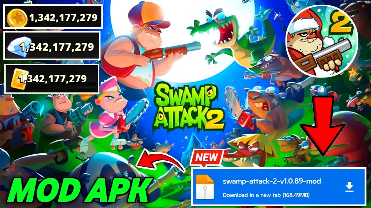 [Premium Mods] Swamp Attack 2 Mod Apk Unlimited Resources YouTube