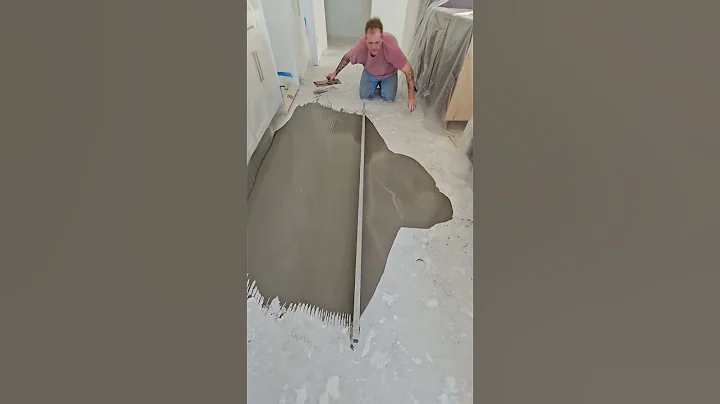 Does it really self level? #woodflooring #diy #howto #floor #installation #wood #concrete #level