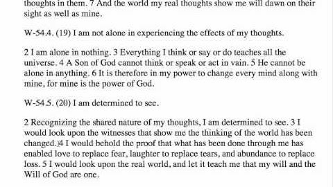 A Course In Miracles Workbook Lesson 54