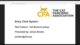 New Entry Clerk Data Lookup Feature by CFA 70 views 1 year ago 4 minutes, 24 seconds