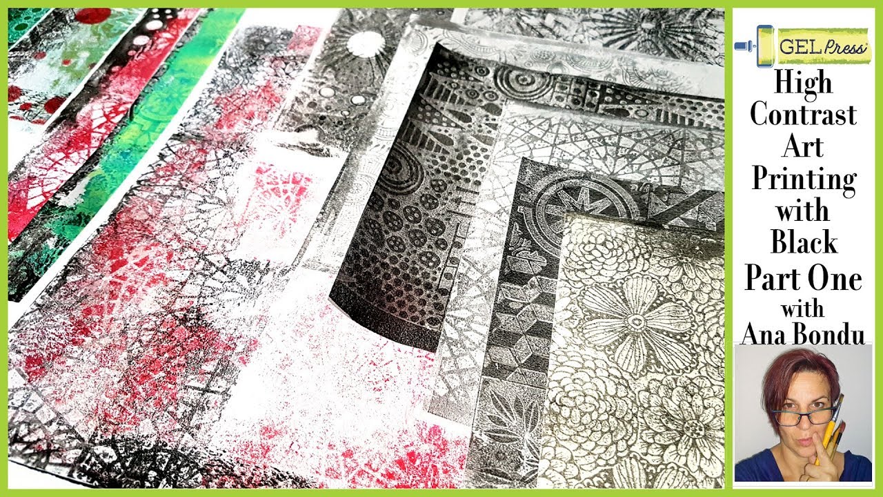 Gel Press Paint it Black Part One by Ana Bondu