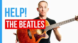 Help ★ The Beatles ★ Guitar Lesson Acoustic Tutorial [with PDF]