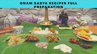 Kerala Onam Sadhya Full Recipe Preparation/ ஓணம் பண்டிகை ஸ்பெஷல் விருந்து / சத்ய