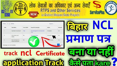 bihar ncl certificate application status check online 2022 | bihar non creamy layer certificate
