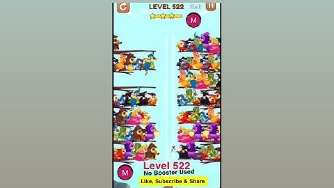 #bird #sort 2 #color #puzzle #level 522 #birdsort #colour #gaming #viral #trending #shorts #solution