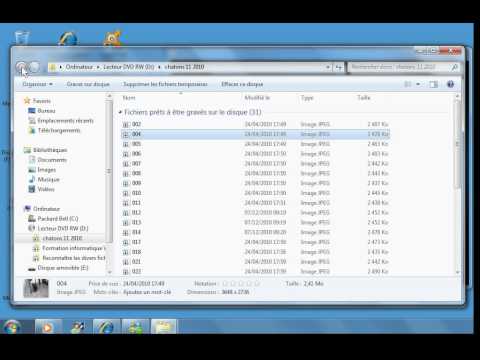 Comment graver des dossiers sur un CD réenregistrable avec Windows7.www.formenligne.org