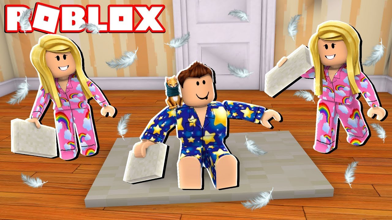 Hacemos Una Fiesta De Pijamas Roblox Pillow Fight Youtube - fiesta de pijamas en roblox youtube