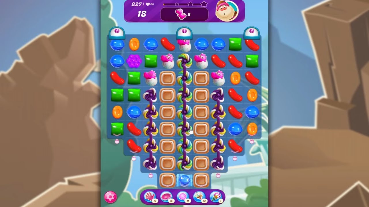 Candy Crush Saga LEVEL 827 NO BOOSTERS (new version)🐟☑️ - YouTube