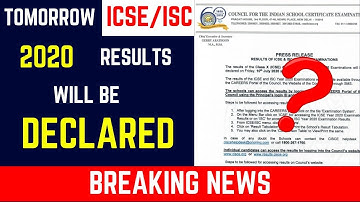 Tomorrow CISCE will going declared result for ICSE & ISC 2020 | How to check your result quickly?