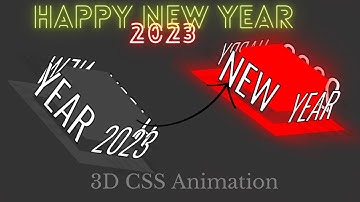 CSS 3D Animation 2023 | Happy New Year 3D Effect
