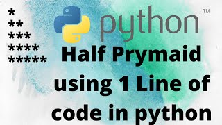 Create Half Pyramid Using 1 Line code in python |  PULKIT.PY
