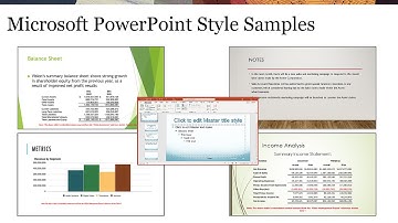 Working with Microsoft PowerPoint Style Samples
