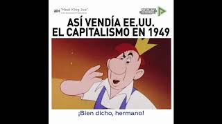 Political propaganda about Capitalism. U.S.A., 1949. "Joe, King of workers".