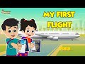 My first flight  first time in plane  animated stories  english cartoon  english stories