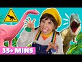 Dinosaur adventure for kids  surprise fossil dig  learn dinos read sing  draw with bri reads