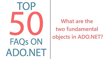What are the two fundamental objects in ADO.NET?