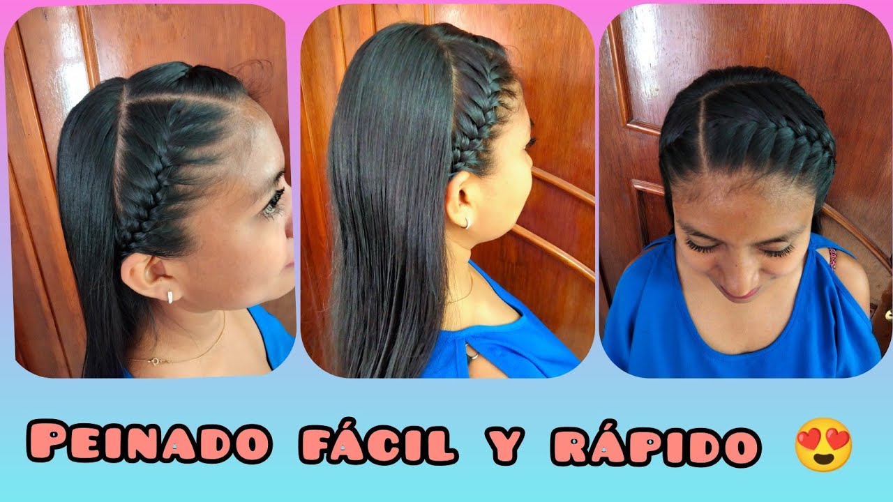 peinado en cabello suelto/trenza❤️