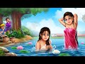     village bathing story  hindi moral stories kahaniya comedy  maja dreams tv hindi