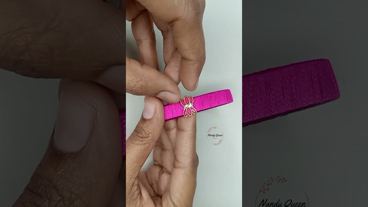 How to make thread bangles making new Design and Lotus 🏵️🌸 Design #shorts#lotusmakesthreadbangles