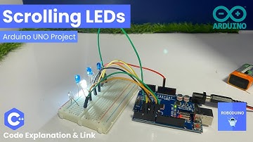 Scrolling LEDs with Arduino UNO ✨💡 Dancing LED Lights Project