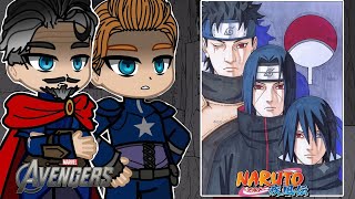 🇧🇷/🇺🇸 MCU Avengers React To Uchiha Clan || Gacha React ||