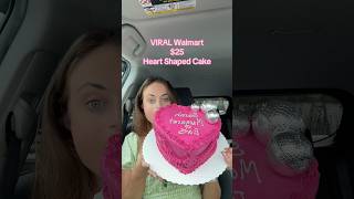 VIRAL Walmart $25 Heart Shaped Cake 🩷🪩#walmart #walmartcake #walmartbakery #heartshapedcake