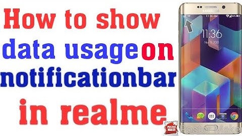 how to show data usage on notificationbar in realme