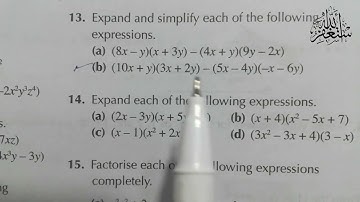 Ex#5A Q#14|Ch#5 Further Expansion and Factorisation of Algebraic expressions|#apsmath Class 7 #M.M
