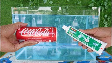 Experiment: Coca Cola and Colgate ,Drink Color Under Water - by RATHA