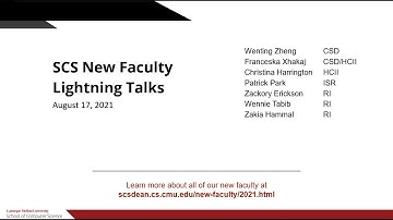 2021-22 New Faculty Lightning Talks