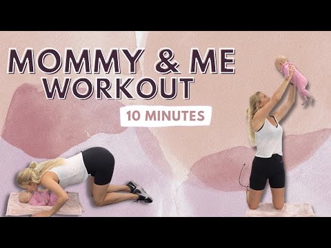 MOMMY & BABY WORKOUT | 10 Min Fun Post Pregnancy Fitness With baby! 💕 | fitnessa ◡̈