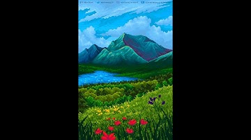 Pixel art landscape - Time lapse