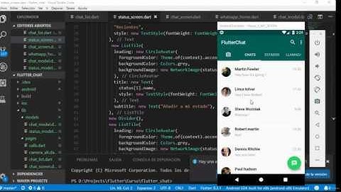 Master Flutter Dart De cero a experto - Flutter WhatsApp CLONE - 12 Chat Screen Nombre Contacto