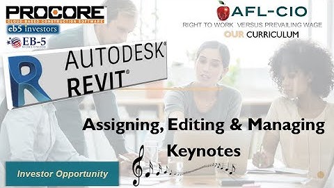 AUTODESK REVIT 2020  Assigning, Editing & Managing  Keynotes