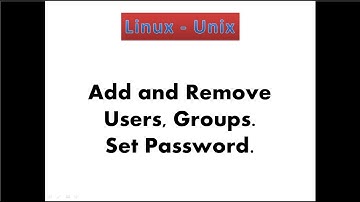 1. Linux  - user add, user delete, group add, group delete, user password assign