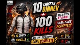 10 Dinner + 100 Kills Challenge 😳 | BGMI Live #bgmilive #sandyislive #live #bgmitamil