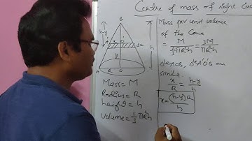 Centre of mass of Right circular Cone