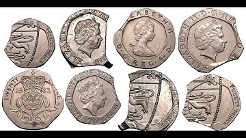 Clipped Blank 20p Mint Error Coins