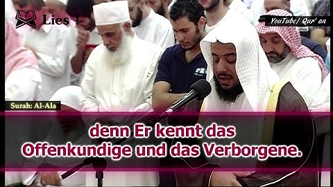 ᴴᴰ ادریس آبکار - سوره آلا [دویچ]