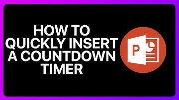 How To Quickly Insert A Countdown Timer In PowerPoint Tutorial